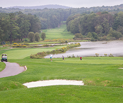 overlooking Toftrees golf course