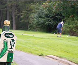 Toftrees sign on course